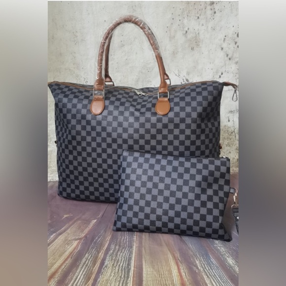 Checkered Two-Piece Bag Set - Picture 6 of 6